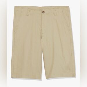 IZOD Boys' School Uniform Adaptive Chino Shorts, Adjustable Waistband